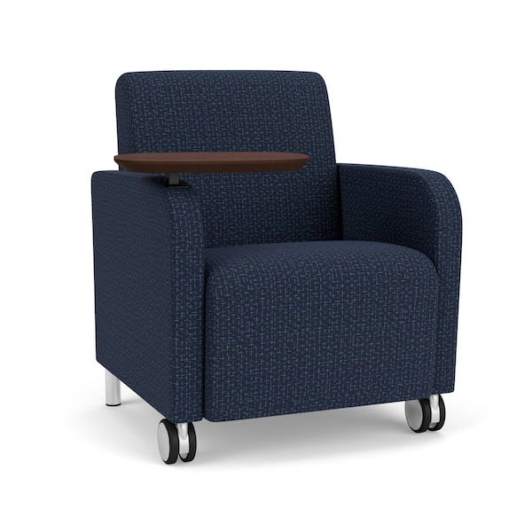 Lesro Siena Lounge Reception Guest Chair W/ Swivel Tablet, 27 in W 29.5 in L 32.5 in H SN1101 - main